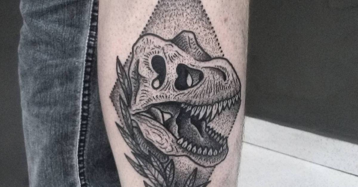 T Rex Skull Tattoo T Rex Tattoo Tattoos Skull Tattoo