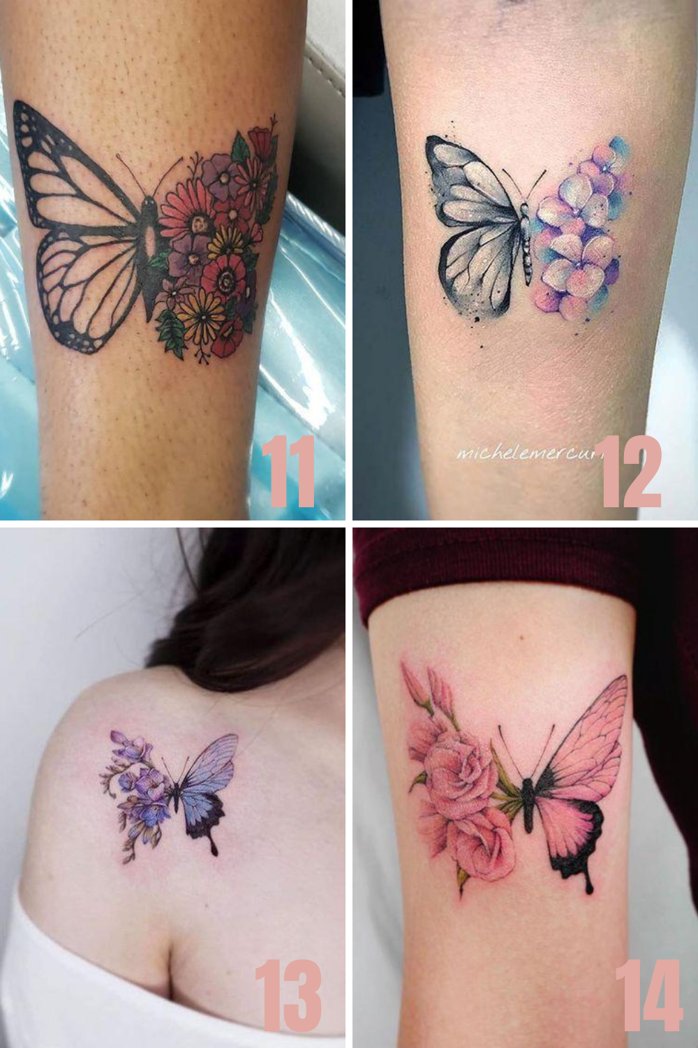 5 Tattoo Butterfly Flower Designs to Inspire You