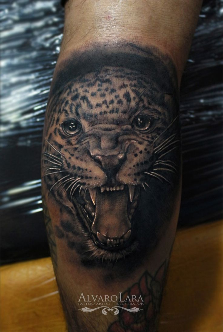 Tattoo By Alvaro Lara Leopard Roar Tattoos Animal Tattoo Tattoo