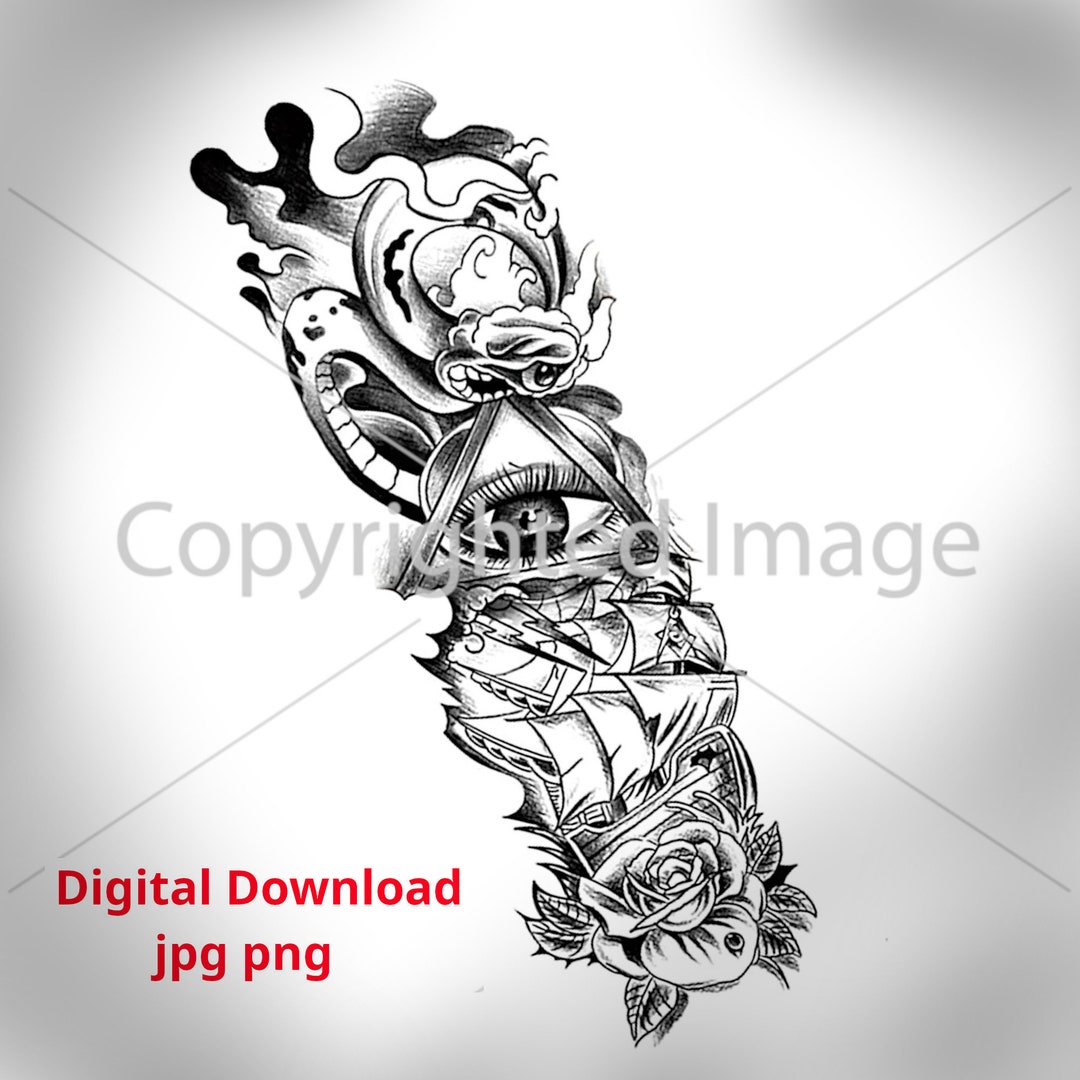 Tattoo Design Cool H2 Design Digital Download Etsy