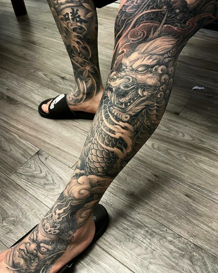 7 Dragon Leg Tattoo Designs to Inspire You