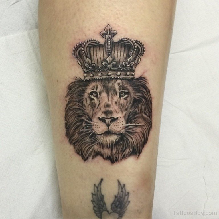 Tattoo Lion With Crown And Cross Crown Tattoo Men Crown Tattoos For