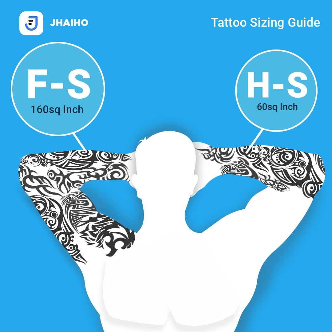 Tattoo Sizing Chart