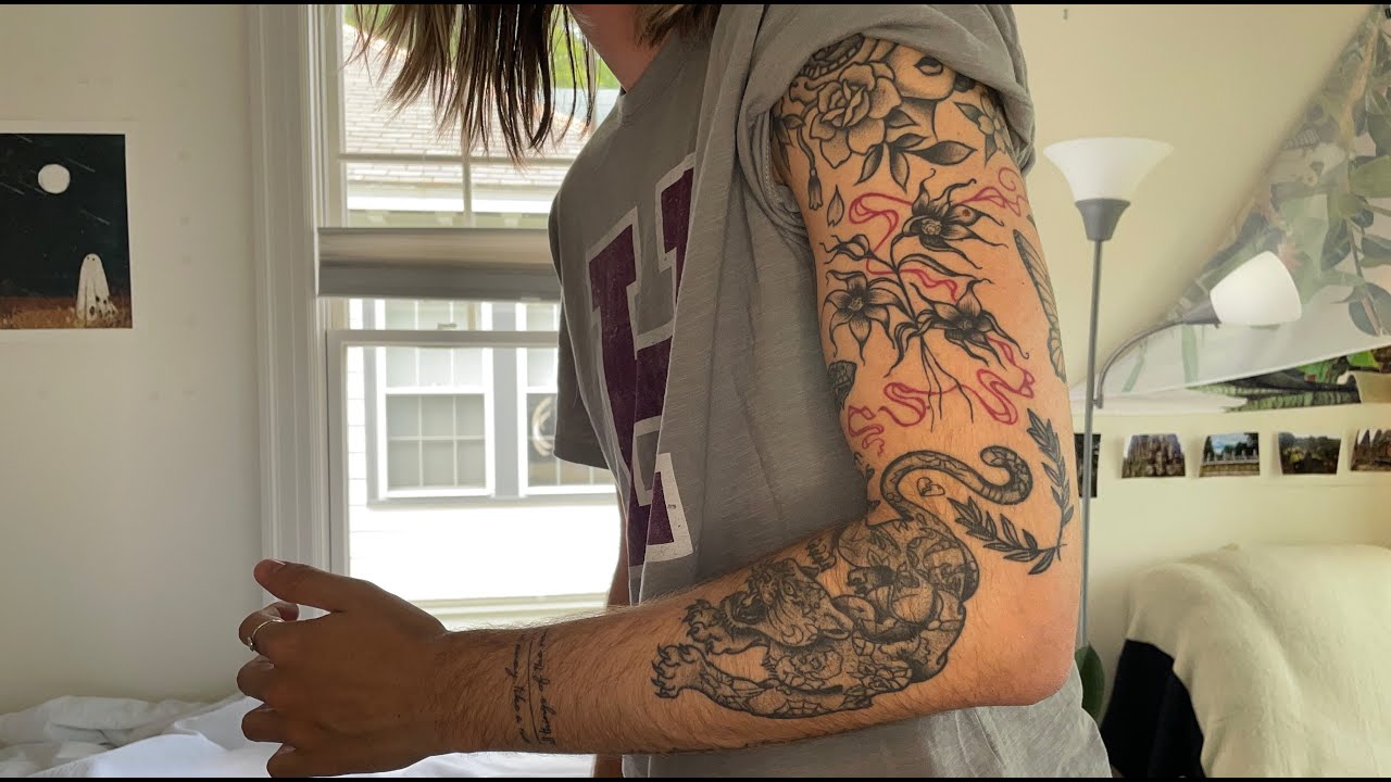 Tattoo Tour Patchwork Blackwork Sleeve Youtube