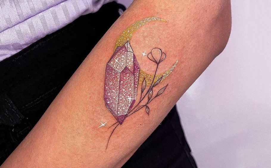 Glitter Tattoo Designs That Sparkle with Elegance