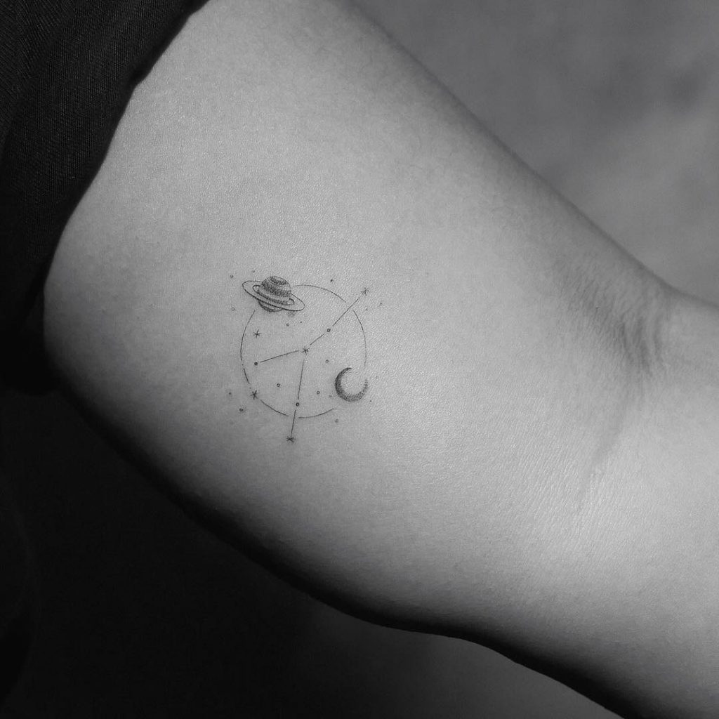 Taurus Constellation Wrist Tattoo