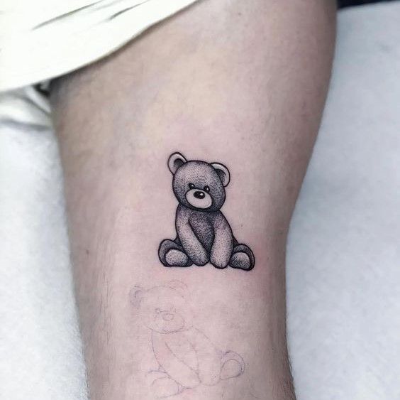 Teddy Bear Tattoo In 2021 Teddy Bear Tattoos Bear Tattoos Tiny