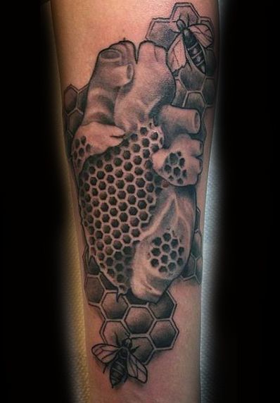 The Sweet Beauty Of Honeycomb Tattoos Symbolism Meaning Designs And