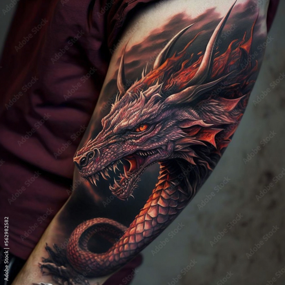 This Magical Dragon Tattoo Is So Beautuful Are You A Fan