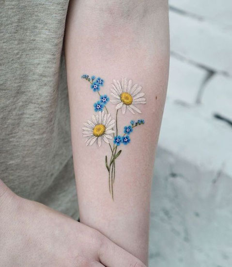 Top More Than 55 Tattoo Daisy Flower Latest In Cdgdbentre