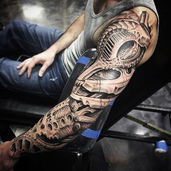 Top More Than 67 Mechanical Tattoo Shoulder Latest In Coedo Com Vn