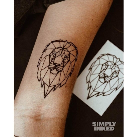 Top More Than 74 Geometric Lion Tattoo Drawing In Cdgdbentre