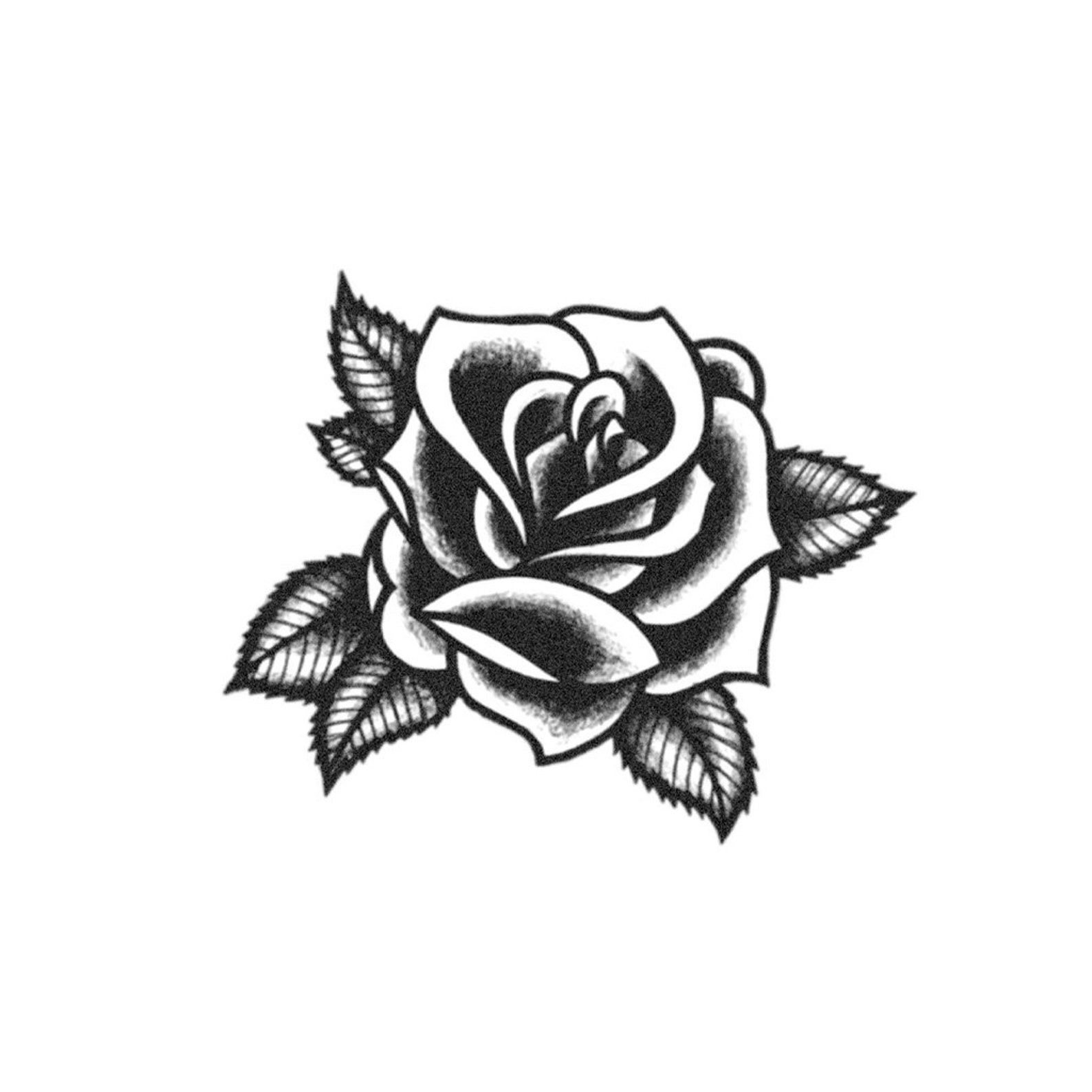 Traditional Black Rose Desenho Tradicional De Tatuagem Arte Da Tatuagem Tradicional