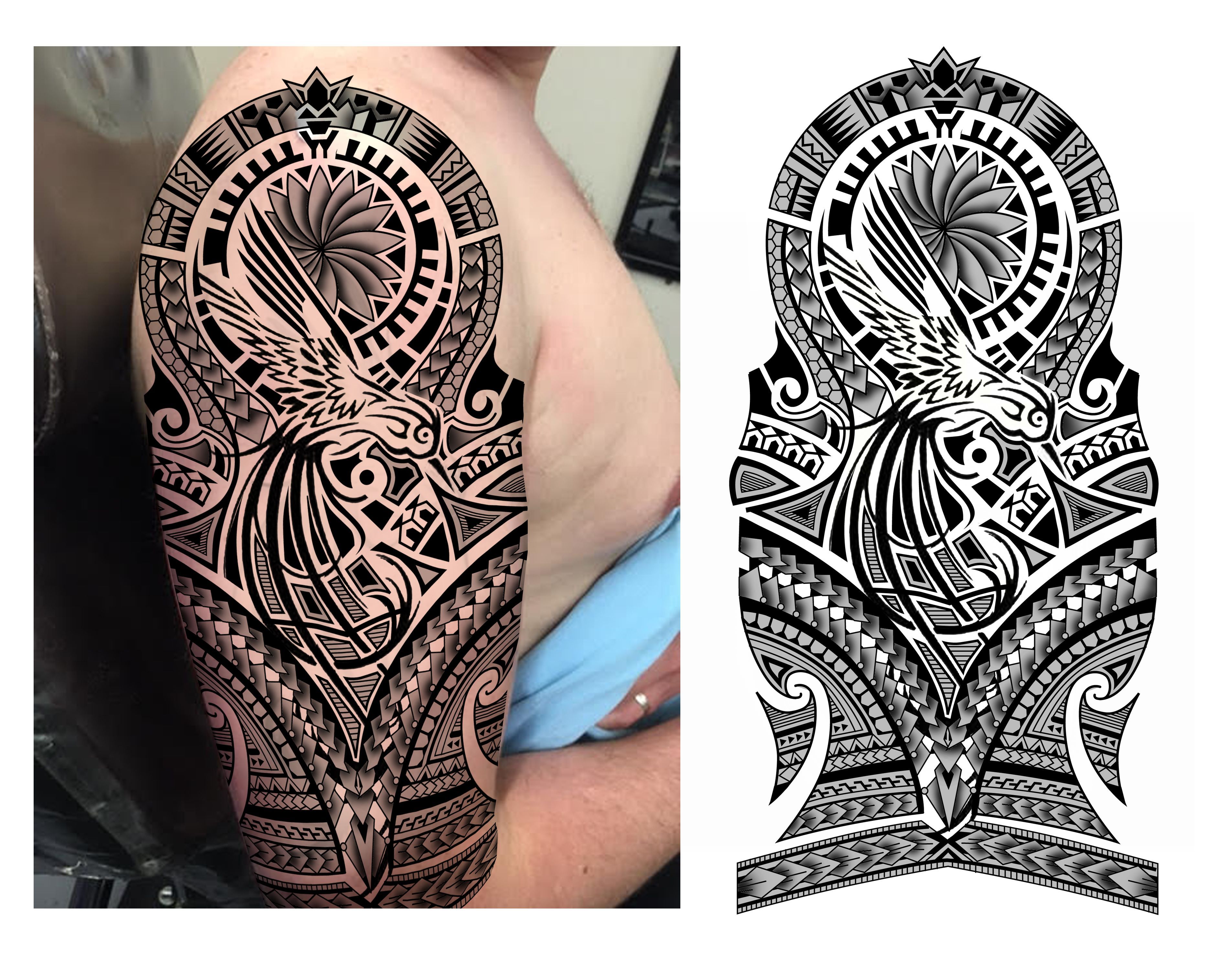 Tribal Sleeve Tattoos Stencils