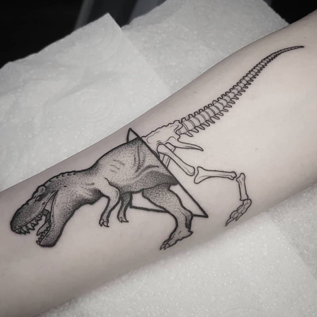 Tribal T Rex Tattoo