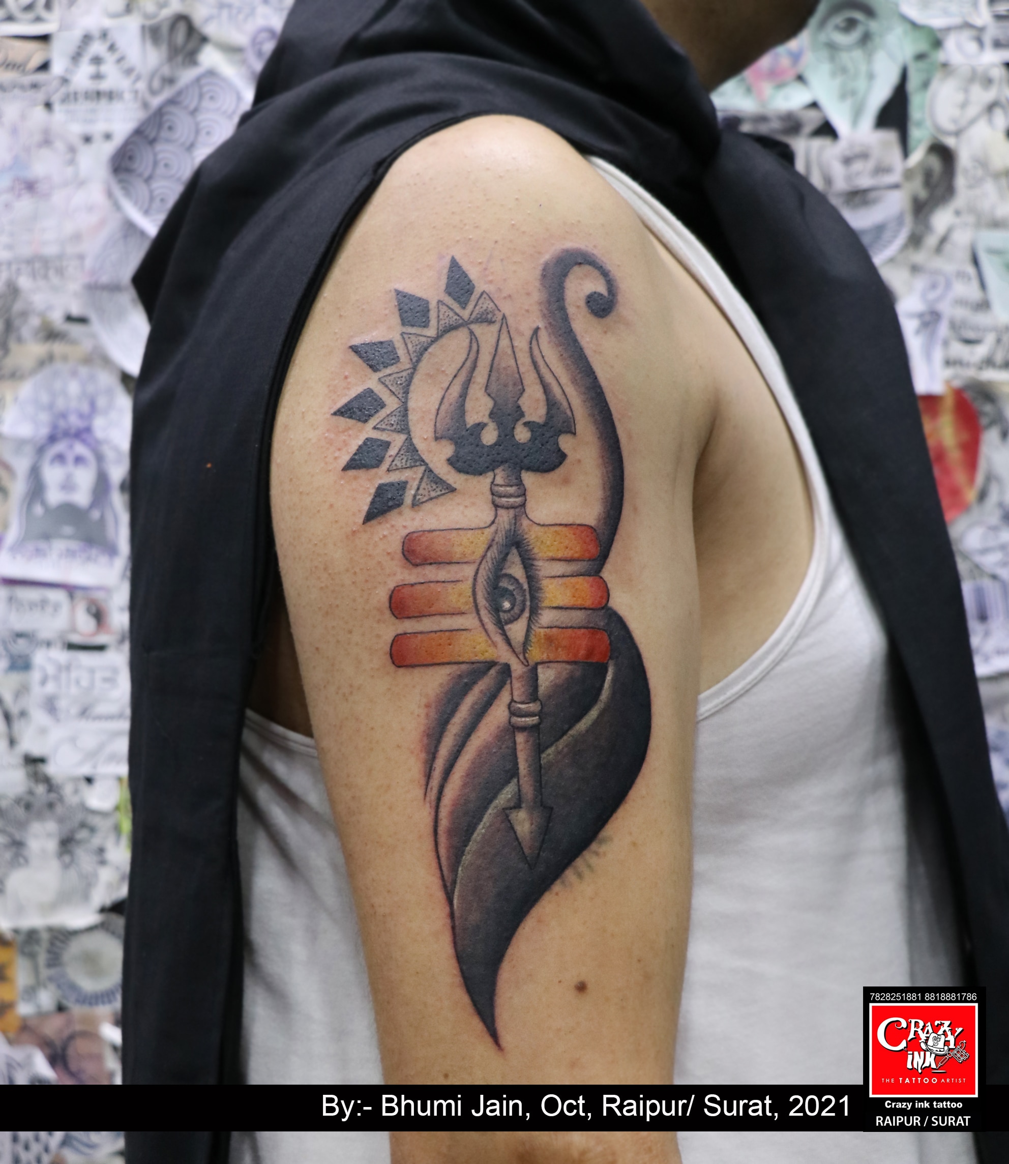 Trishul Tattoo Designs For Men