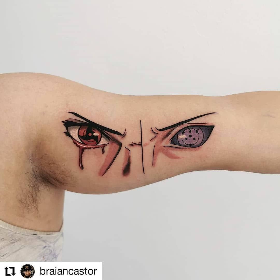 Uchiha Clan Mangekyou Sharingan Rinnegan Eye Tattoo