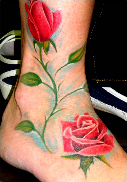 Unique Rose Tattoo