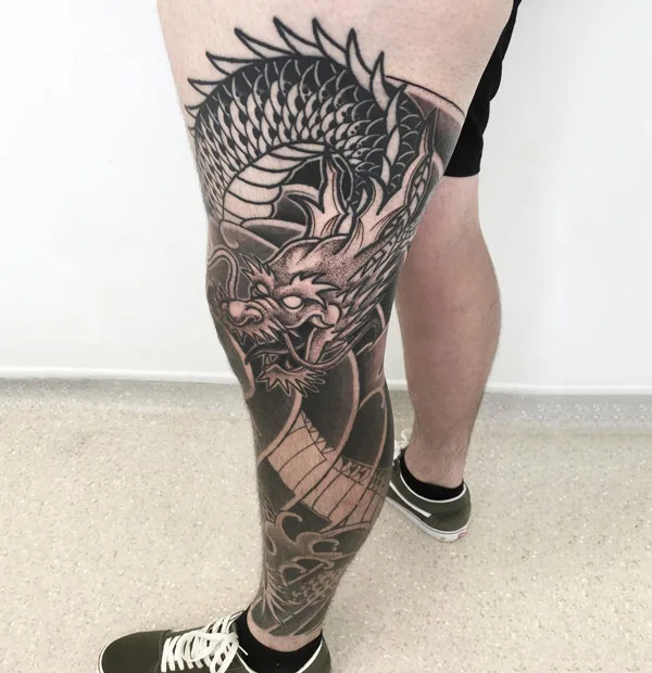 Update 66 Dragon Tattoo Leg In Coedo Com Vn