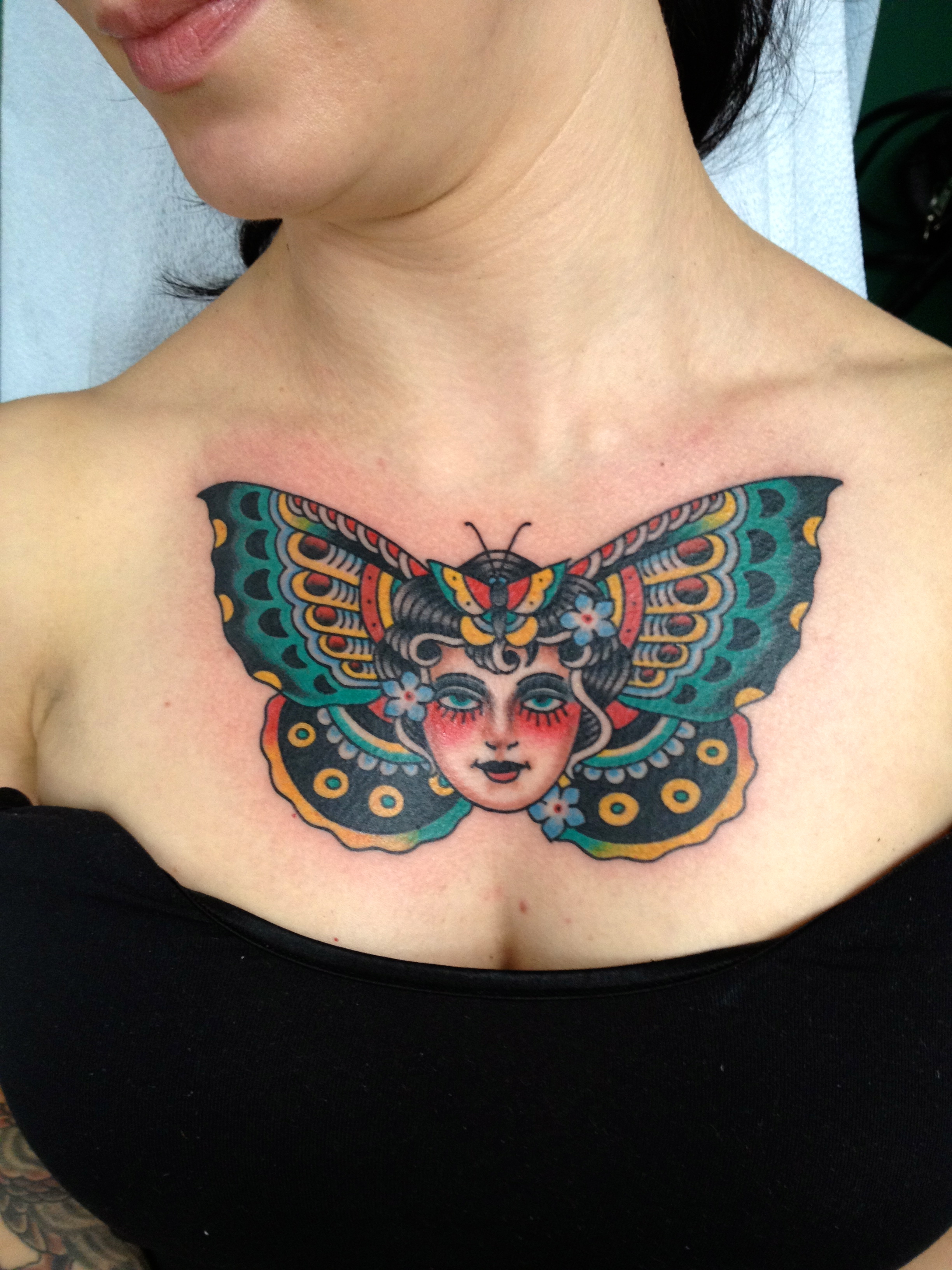 View 37 Chest Tattoos For Women Flowers