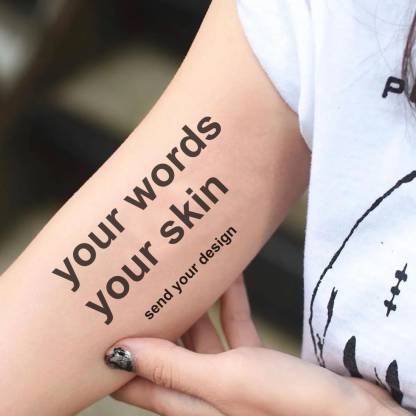 Voorkoms Custom Text Temporary Tattoo Waterproof Personalized