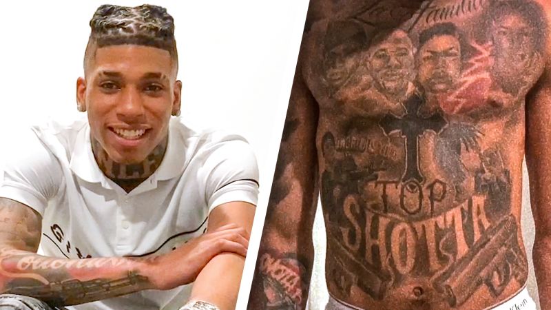 Watch Tattoo Tour Nle Choppa Breaks Down His Tattoos Gq Video Cne