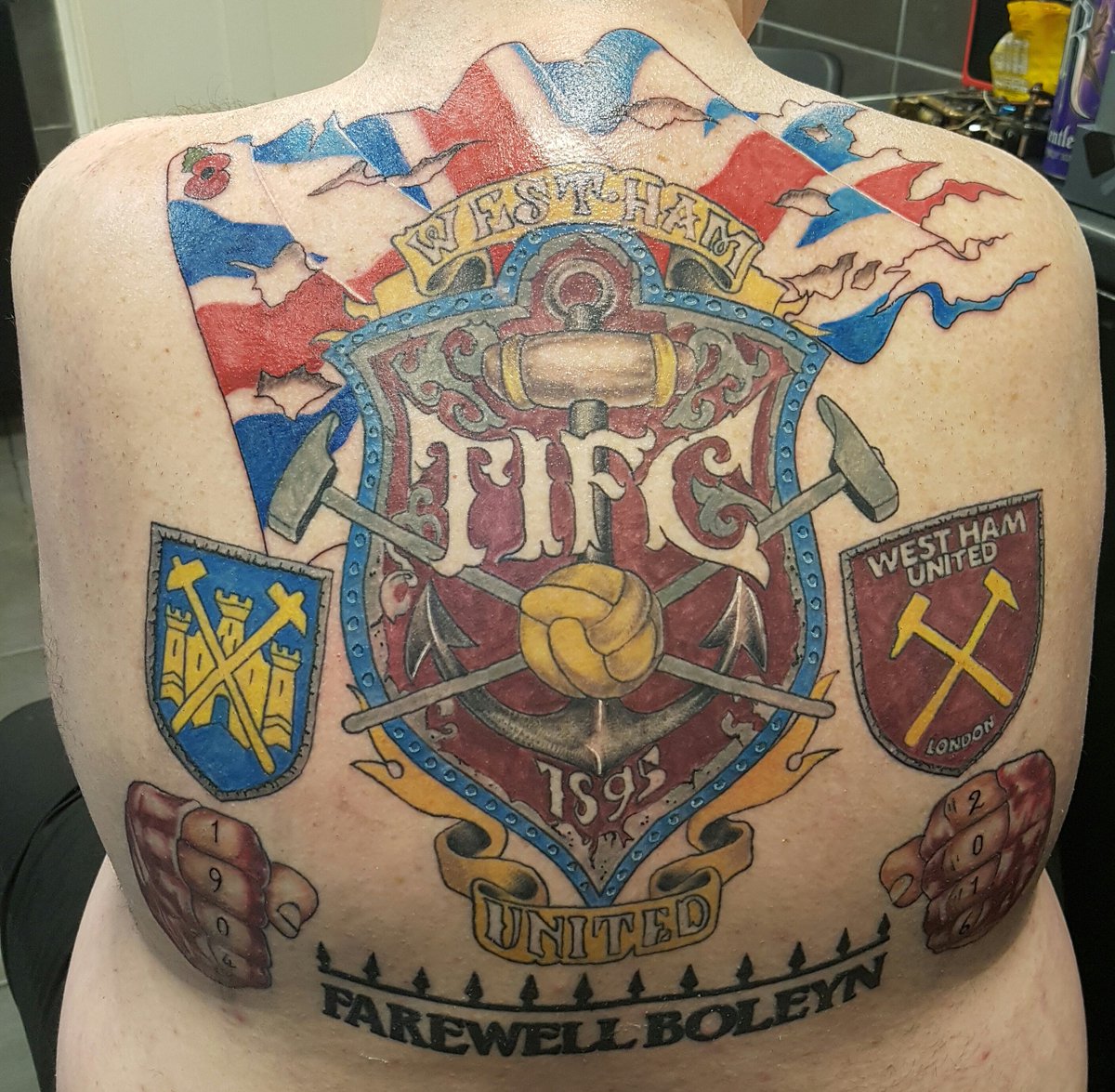 West Ham Tattoo Neck Tattoo On West Ham United Goalkeeper Editorial