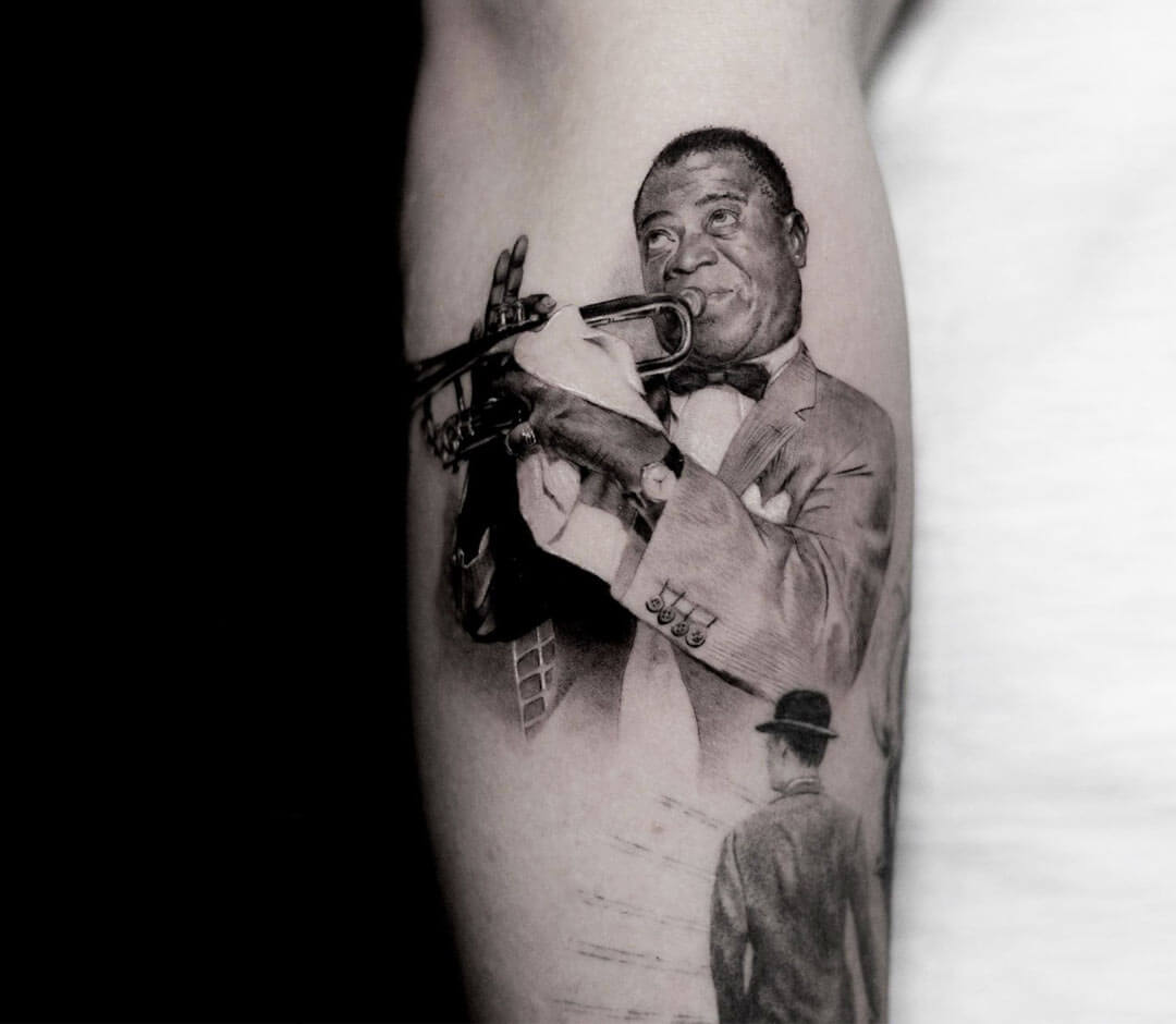 What A Wonderful World Louis Armstrong Tattoo Pinterest Louis