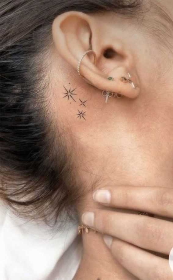 Whispered Ink 40 The Beauty Of Ear Tattoos Wing Behind Ear Tattoo I