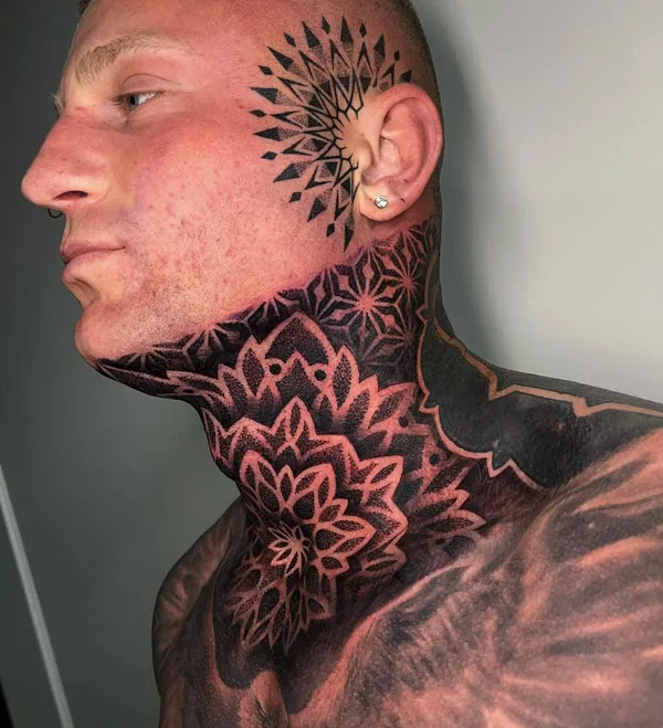 Whole Neck Tattoo Ideas Photos