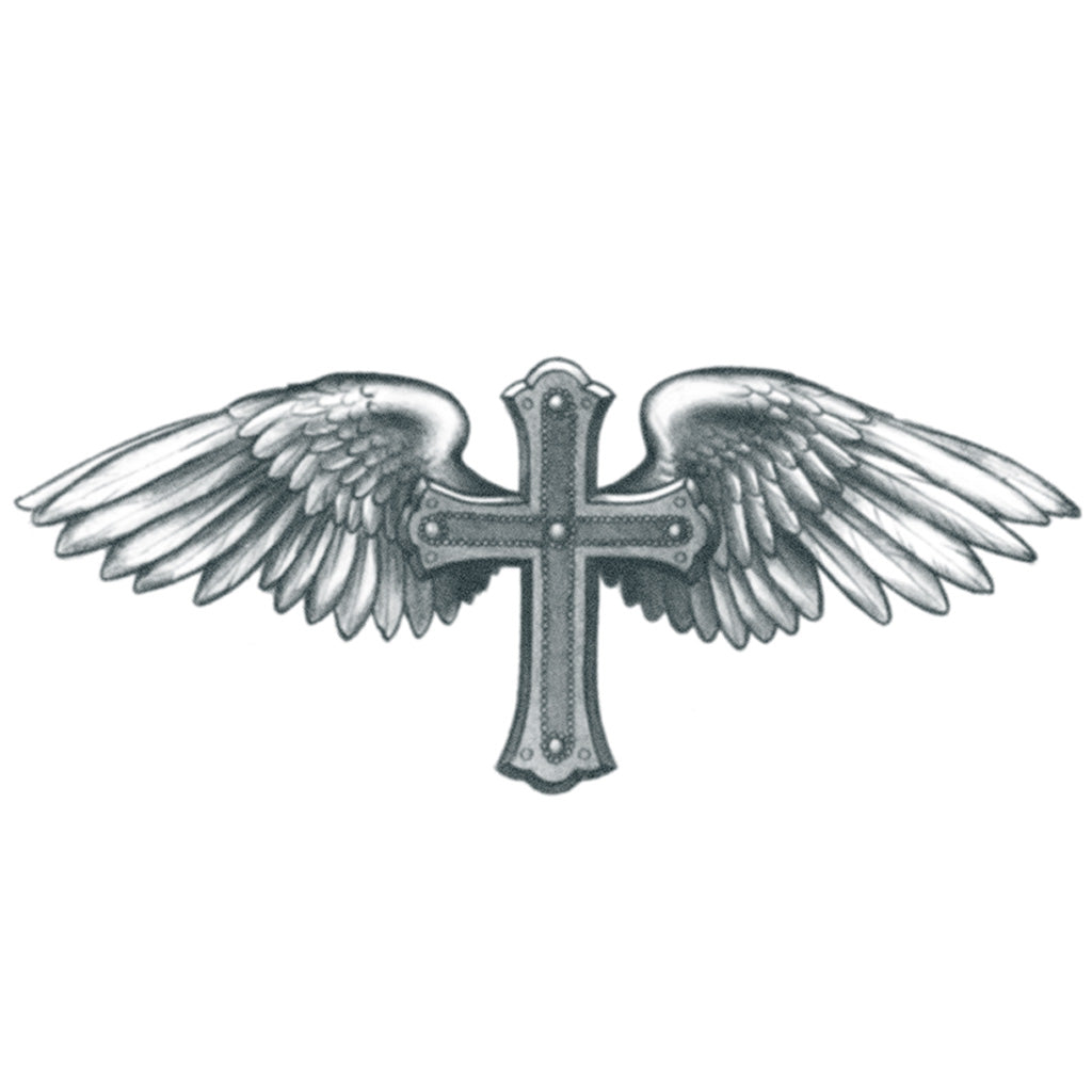 Winged Cross Tattoo