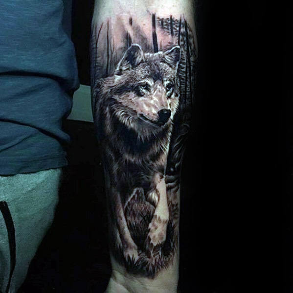 Wolf Forearm Tattoo Designs and Meaning