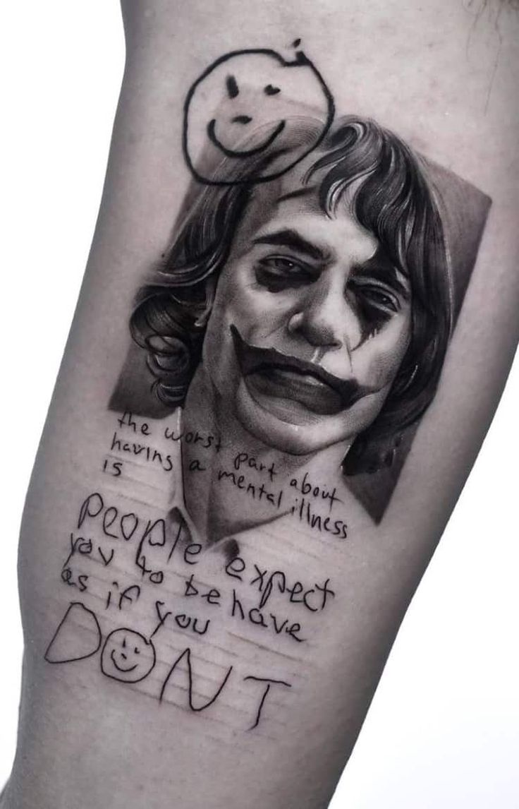 Woodcut Joker Tattoo Idea