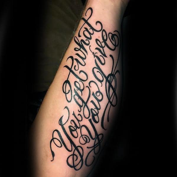 Meaningful Word Tattoos for Your Forearm Designs