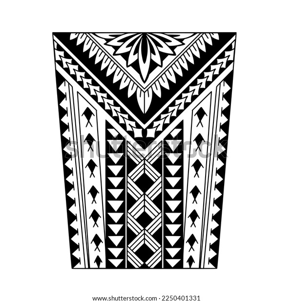 Wrap Around Arm Polynesian Tattoo Design Stock Vector Illustration Of Samoa Ethnic 256784555