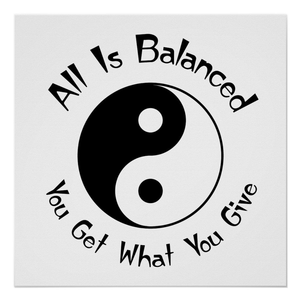 Yin And Yang Balance Poster By Jamie Frank Displate